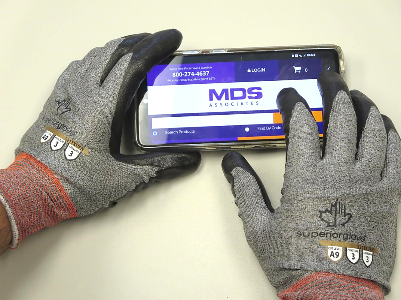 Superior Glove® TenActiv™ S21TXUFN 21-Gauge Nitrile Coated A9 Extreme-Cut Gloves